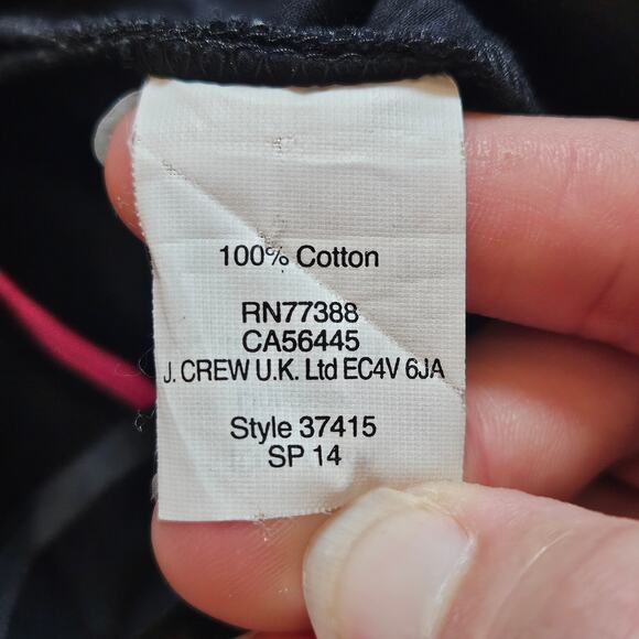 J. Crew The Pencil Skirt Size 4 Grey Back Slit Pockets Lined 100% Cotton FLAW - Picture 13 of 13